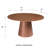 Adara 53" Dining Table In Walnut And 6 Carramar Chairs In Taupe-842484597