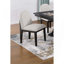 Table de salle à manger de style traditionnel et 6 chaises d'appoint en tissu blanc