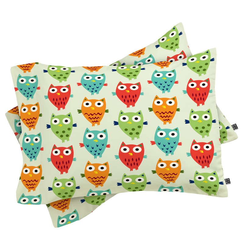 Taie d’oreiller amusant hibou Andi Bird, Standard