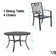 Alyah 4 - Person Metal Patio Dining Set with Round Table
