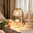 Flameless Crystal Candle Warmer Lamp with Timer and Dimmer, Adjustable Height for Home Decor, Pearl White-117085529