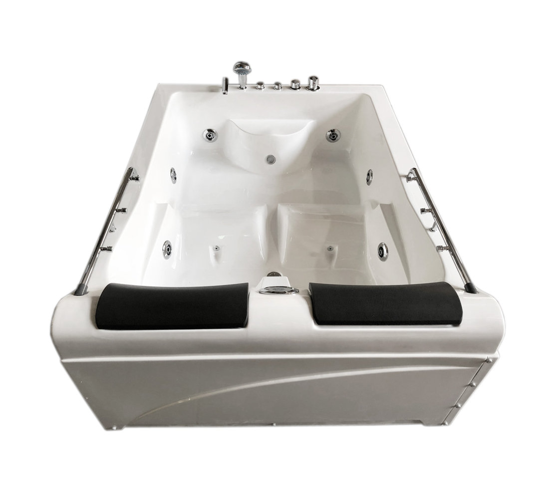 Mimi 68'' x 52'' Acrylic Bathtub with Faucet Simba USA Inc