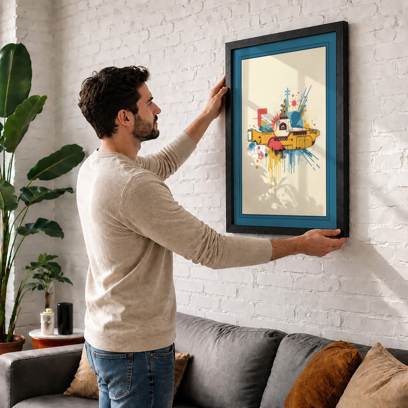 Stacked Dreams Tower Eclectic - Framed Print, A3 - 42.0 x 29.7 cm, White