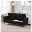 Banc de rangement rembourré moderne de 65,75 po de largeur avec double couvercle-1426305166
