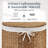  Half Moon Laundry Hamper W/ Lid, Half Round Laundry Basket, W/ Removable Liner & Handles - Chestnut-1042870240