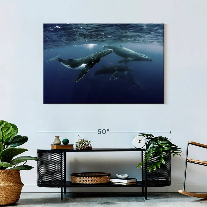 " Humpback Whales ", 30" H x 45" W x 1.25" D