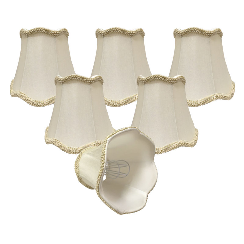Abat-jour à candélabre en soie H 4,5 po/candélabre (à clips), Coquille d'œuf