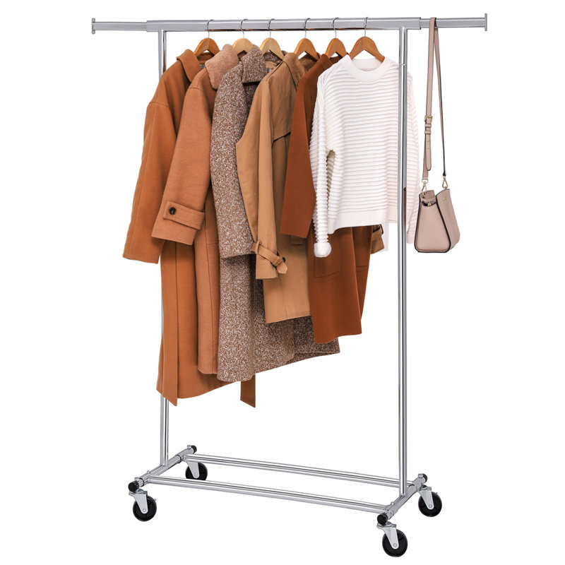 Mcclay 92cm Rolling Clothing Rack, Silver