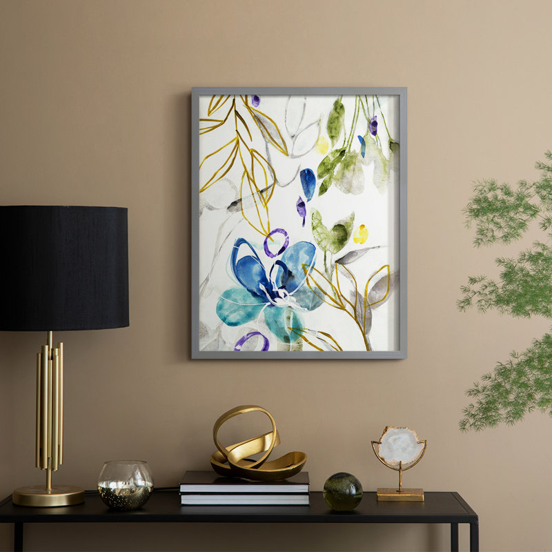 «On a Whim I», reproduction encadrée - bois massif, H 30 po x l 24 po, Gris