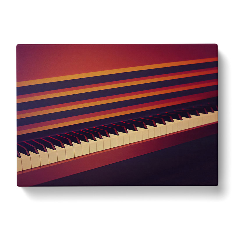 Piano Keys Art - Wrapped Canvas, 35cm H x 50cm W x 3cm D