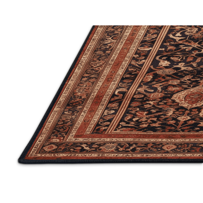 Tapis brun lavable à la machine, Carré 4 pi