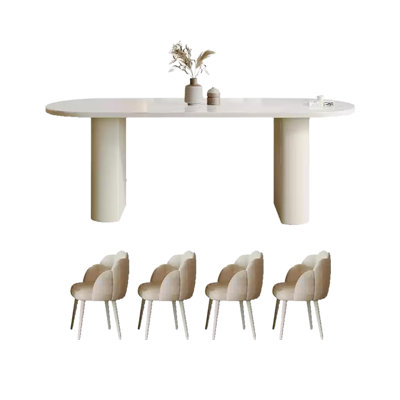 Simple French Rock Slab Dining Table