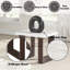 Table de bout Edwyn avec plateau en marbre naturel blanc et finition espresso