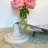 Ateco 12 inch Cast Iron and Non-Slip Pad Cake Stand, White