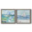 Jour sur le lac - ensemble de 2 peintures sur toile encadrées-1067638378-1067638387