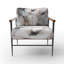 Chaise avec accoudoirs rembourrée Delicate Grey Flowers IV-704384498
