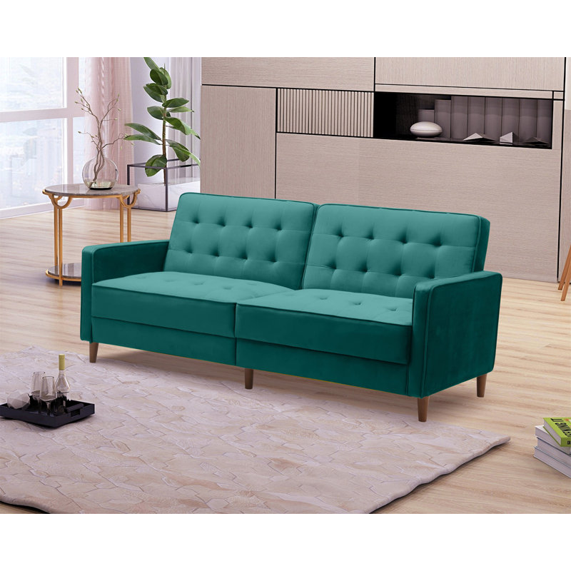 Stetson Upholstered 80'' Sofa, Green
