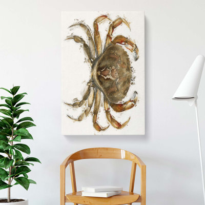 Rock Crab by J.E. De Kay - Wrapped Canvas Painting