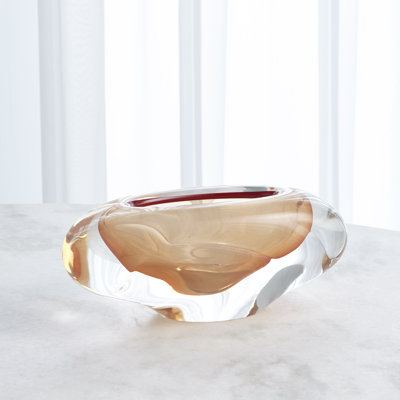 Abstract Bean Vase-Persimmon-Lg