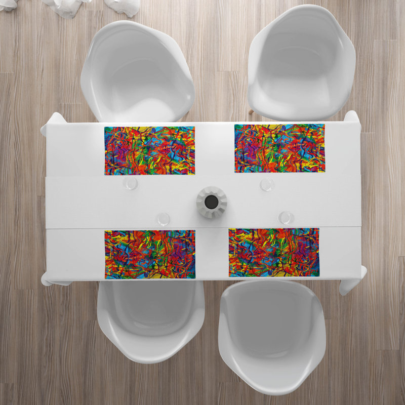 Polyester Abstract Rectangle Placemat