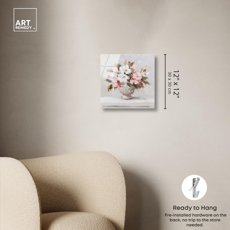 "Room Flowers II", impression sur toile par Art Remedy, H 12 po x l 12 po