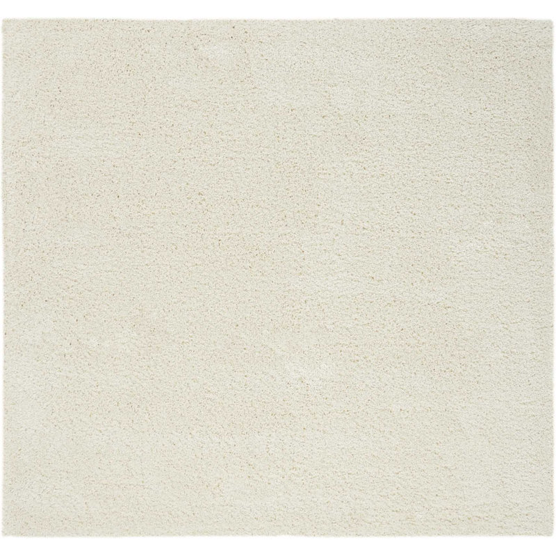 Tapis ivoire Sunny Shag, Carré 6 pi 7 po
