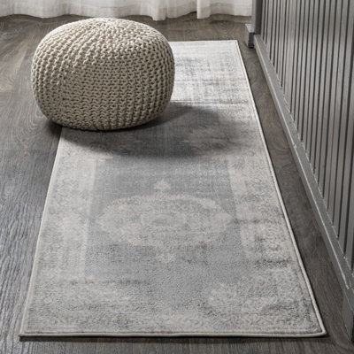 Verano Cottage Medallion Gray/Dark Gray Rug