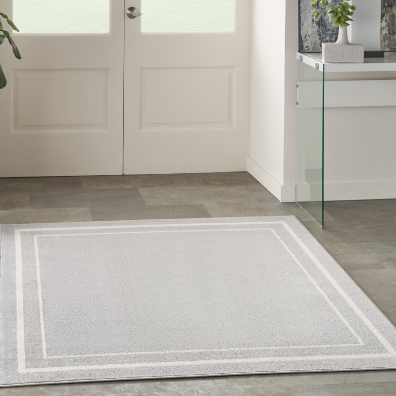 Tapis intérieur / extérieur ivoire Nourison Essentials, Carré 5 pi