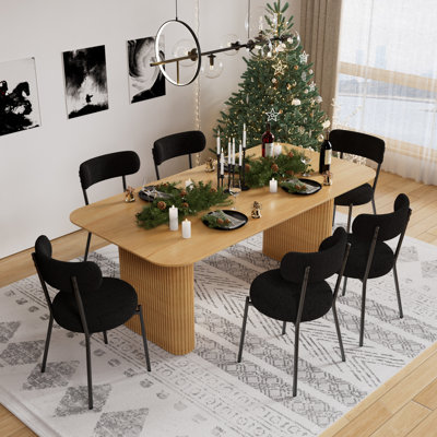 70'' Wide Rectangle Double Pedestal Dining Table