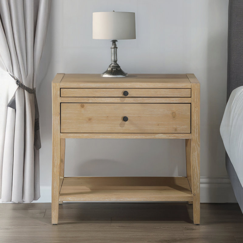 Table de chevet moderne pour chambre à coucher, Naturel