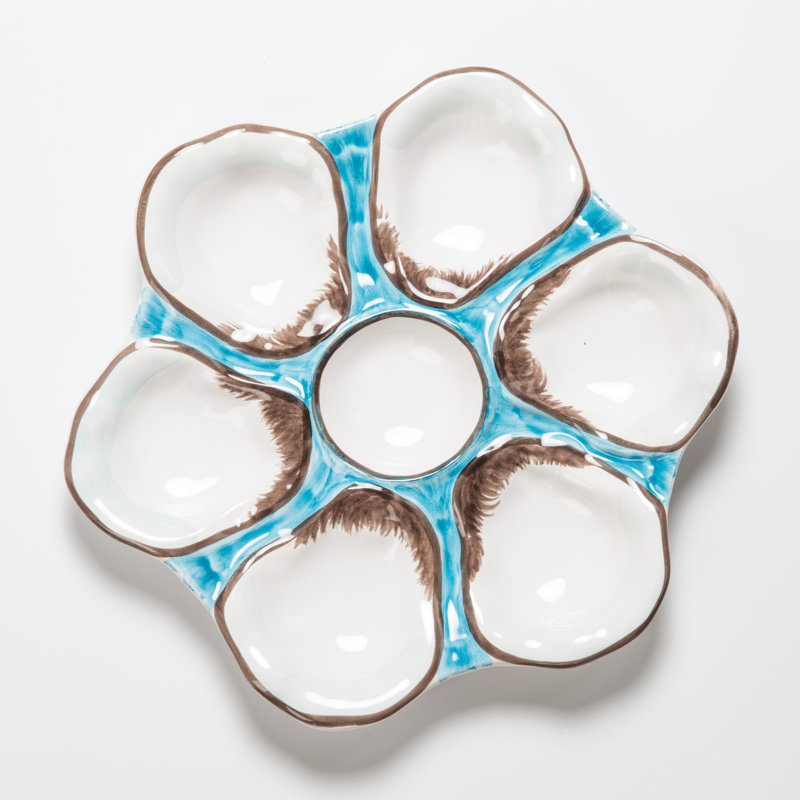 Assiette hors-d’œuvres 8,75" huître, Turquoise