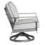 Fauteuil oscillant pivotant avec coussins Trento
