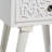 Mango Wood Intricately Carved Single Drawer Scroll White Side End Accent Table-1172492187