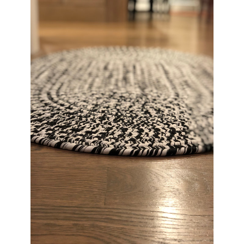 Tapis brun tressé à la main Abdulrahman, Ovale 8 pi x 11 pi