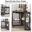 Lambrecht Corner Desk With Outlets & USB Ports, Triangle Computer Desk With Charging Station, Storage Shelf, Space Saving Writing Desk For Small Space-921511290