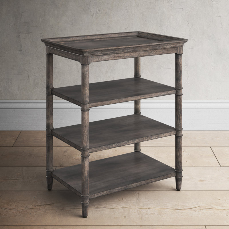 Solid Wood Tray Top End Table