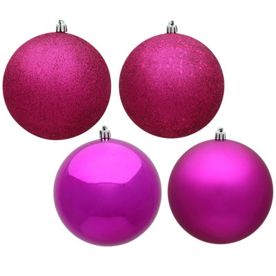 32ct 4-Finish Shatterproof Christmas Ball Ornaments Assortment