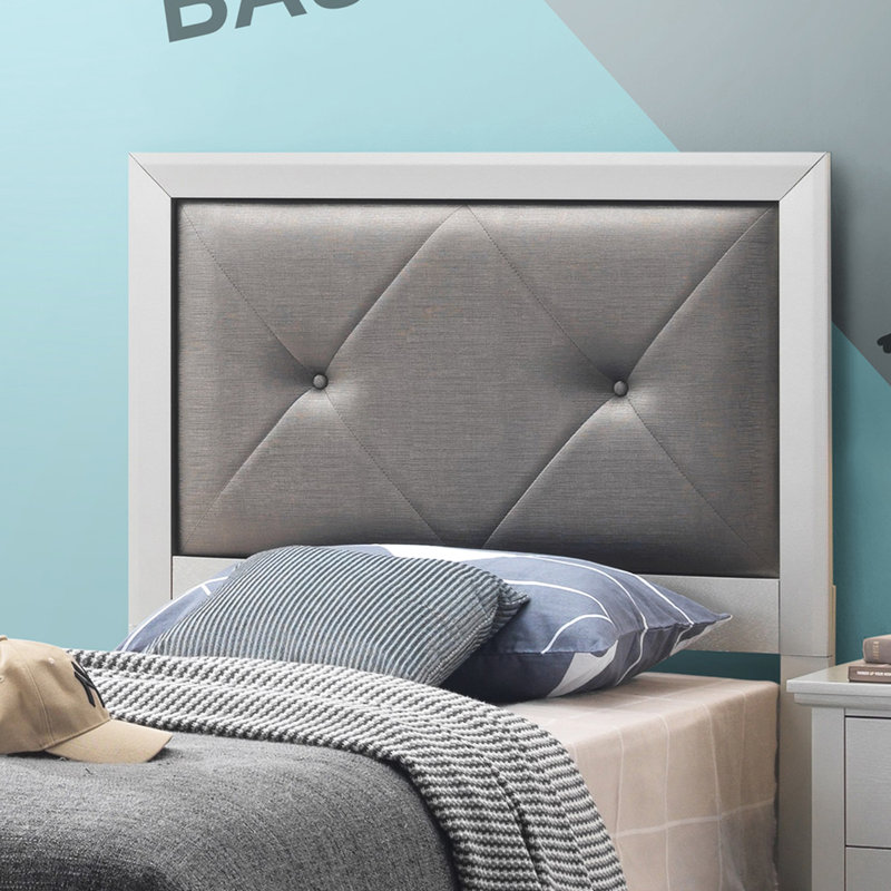 Lit simple transitionnel en champagne argenté élégant - solide et cadre, H 52 po x l 43 po x P 80 po pour un ajustement confortable, rehausse le décor, permet un assemblage rapide, permet une stabilité de fabrication de taille élégante, un repos confortable, des allumettes
