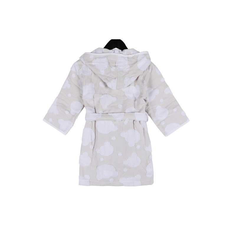 Above Knee Bathrobe with Pockets and Hood, Pink, Kid M