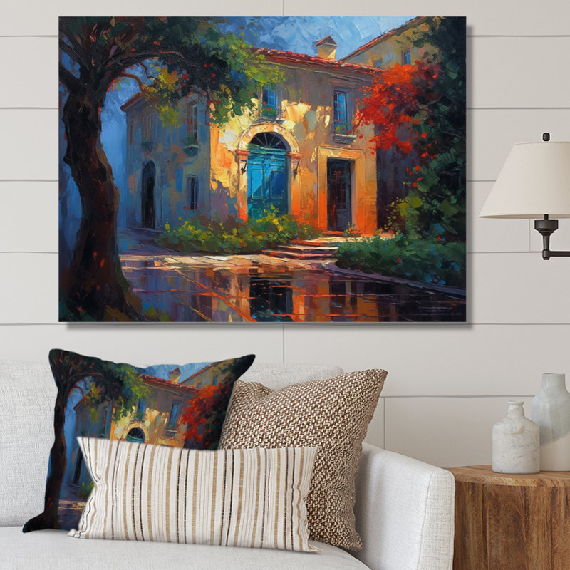 "Rurale campagne charmante II", reproduction sur toile, H 34 po x l 44 po x P 1,5 po, Toile tendue