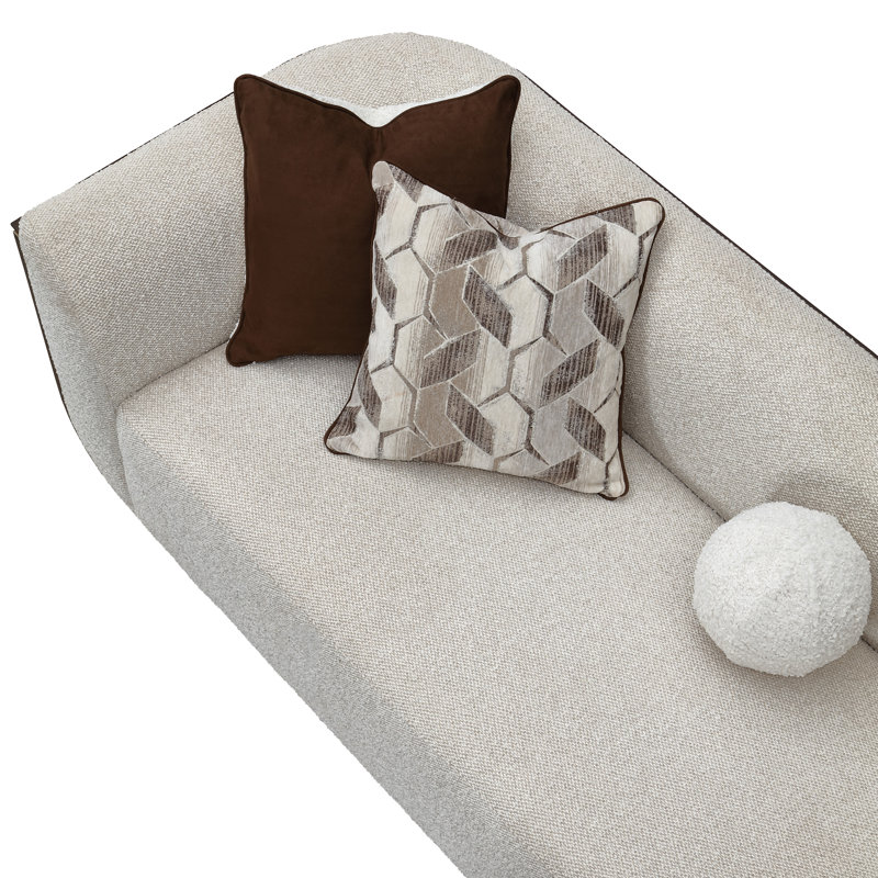 West Kensington Sofa - Buff/Seal Salt Caramel, Espresso Wood