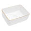 Lavabo de salle de bain rectangulaire en céramique 16 po x 12 po blanc - moderne, teinté, encastré au-dessus du comptoir-744849458