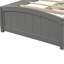 Lit plateforme simple en bois massif avec lit gigogne gris - confortable et centre de chambre à coucher pour maximiser l'espace