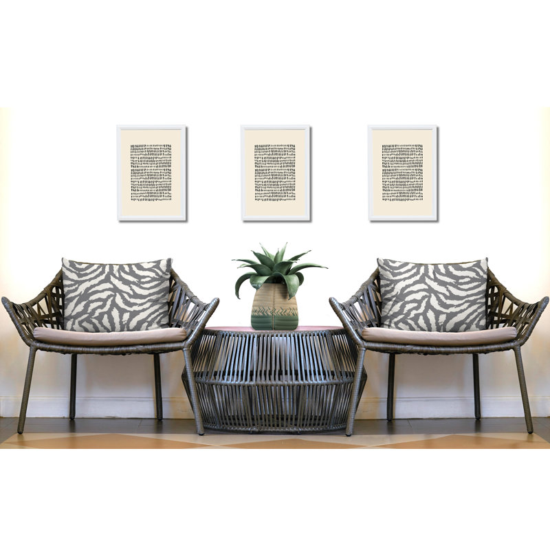 Oreiller réversible intérieur / extérieur à imprimé zébré Tory, 25x18, Gray