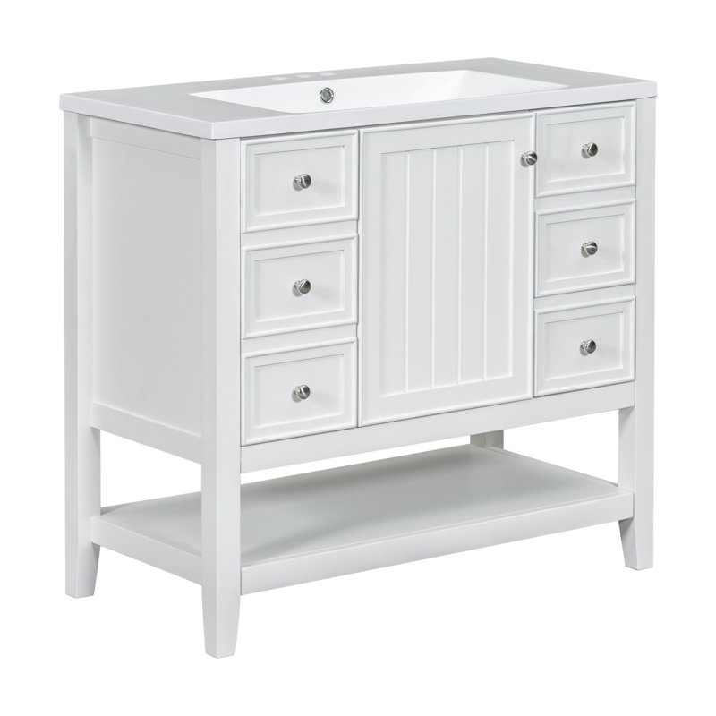 Meuble-lavabo 36 po avec lavabo, Blanc