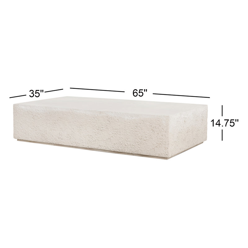 Otero Outdoor Coffee Table, Blanc White