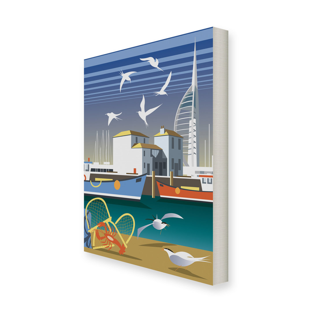 The Camber, Portsmouth by Dave Thompson Graphic Art Wrapped on Canvas