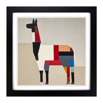 Llama Suprematism No.6 - Framed Print