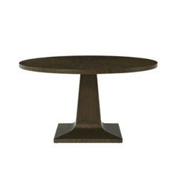 Theodore Alexander Lido Round Mahogany Wood Dining Table