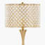 lampe de table 1 pièce topaz en métal doré cristal clair et abat-jour en métal 27 po